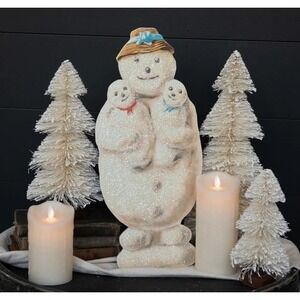 Ragon House Vintage Retro Christmas 18" Snowman Family Dummy Board NEW